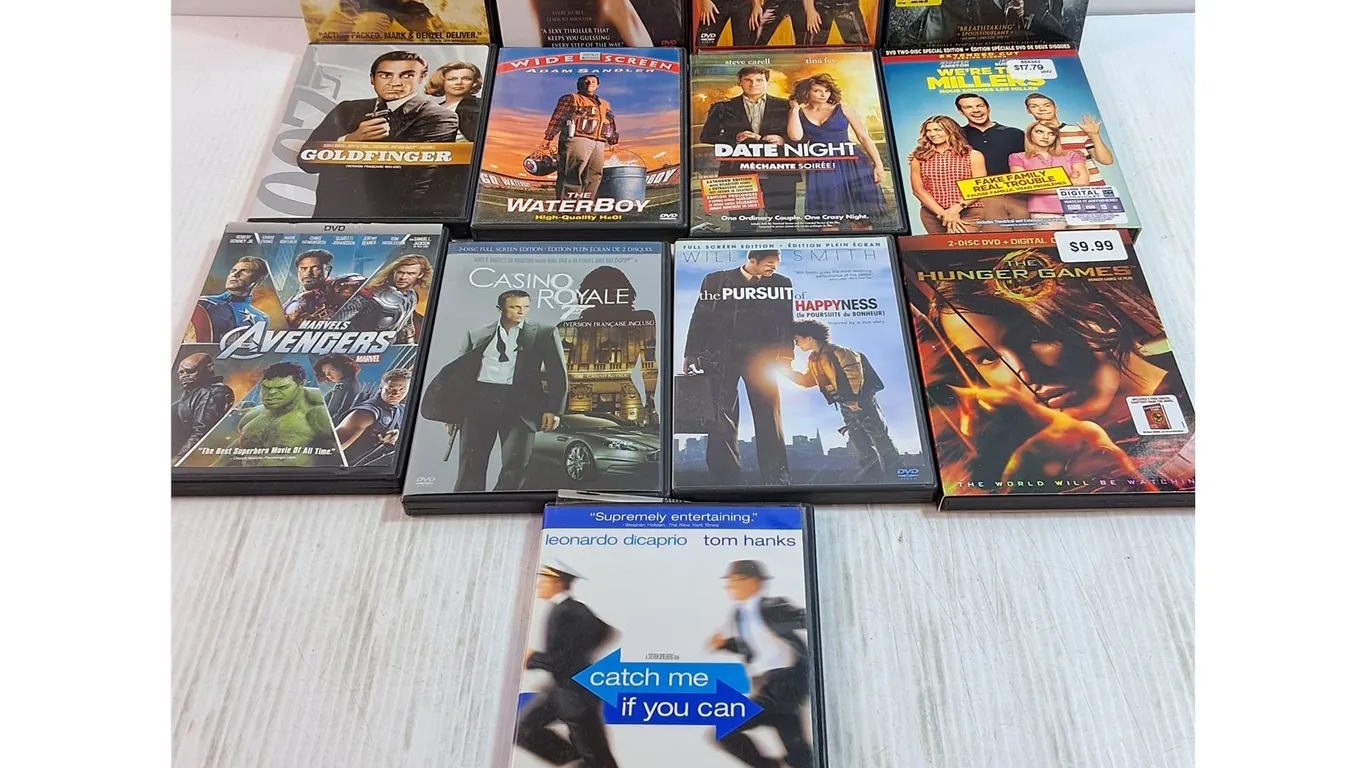 (13) Movie DVDs - Avengers, Hunger Games, 2Guns