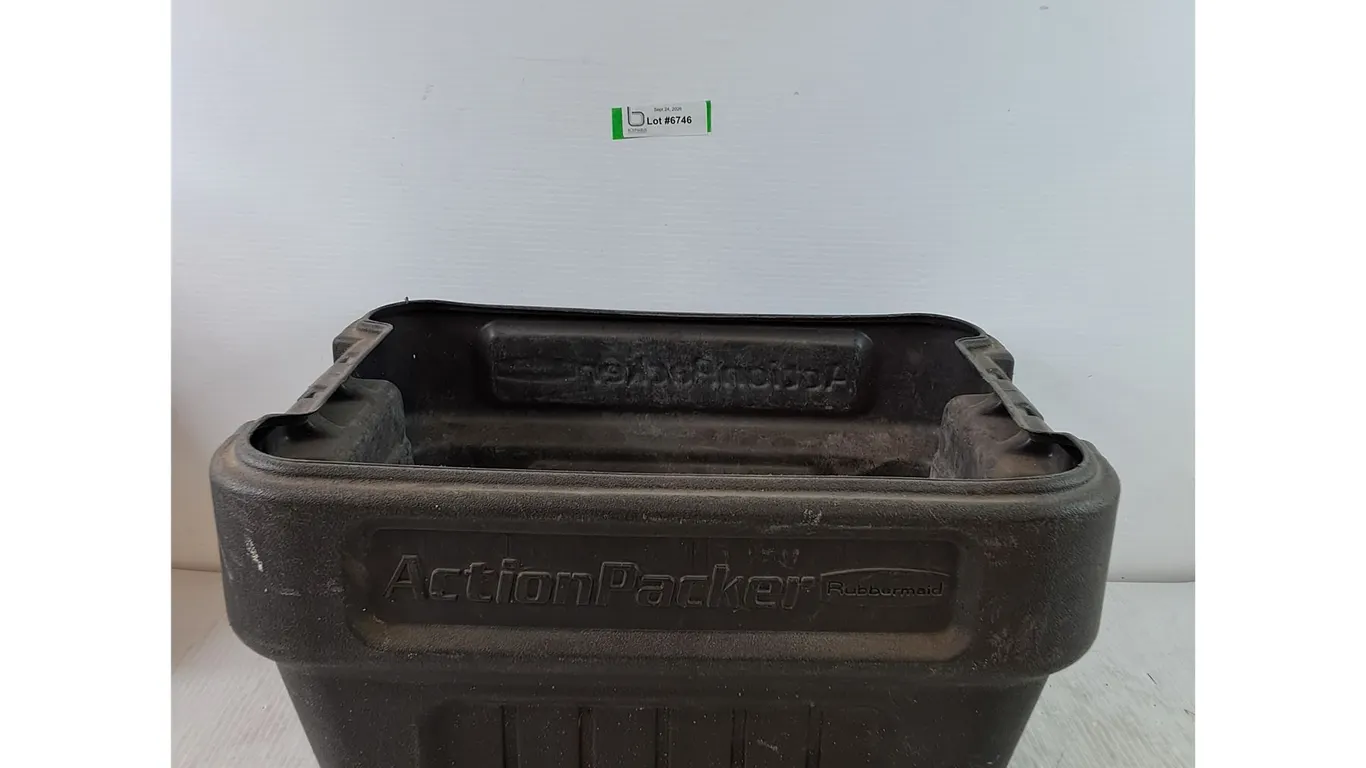 Rubbermaid Action Packer Tote Bin No Lid, Pickup Only