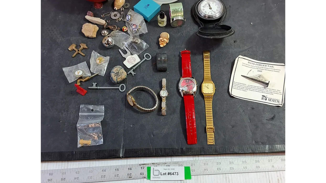 Watches, Charms, Pins, Keys, Hand Forged Nail, Misc