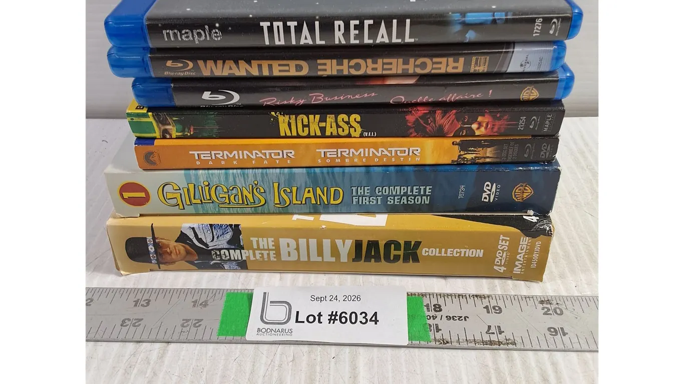 DVD and Blu-Ray Lot-Gilligan's Island,Billy Jack,Totall Recall,Terminator and more