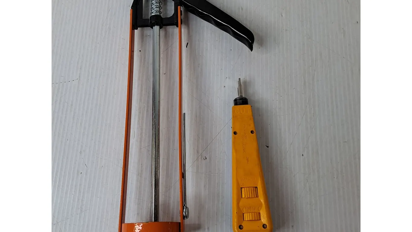 Caulking Gun & Impact Punch Down Tool