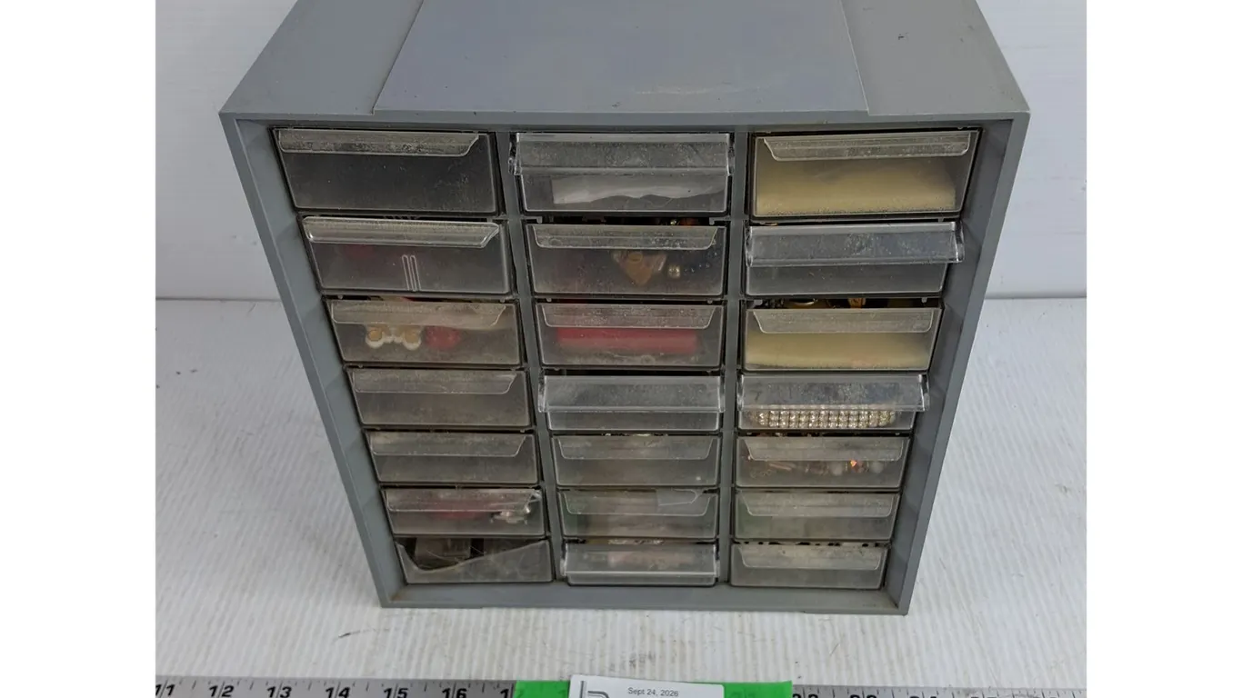 Hardware Organizer & Assorted Costume Jewelry