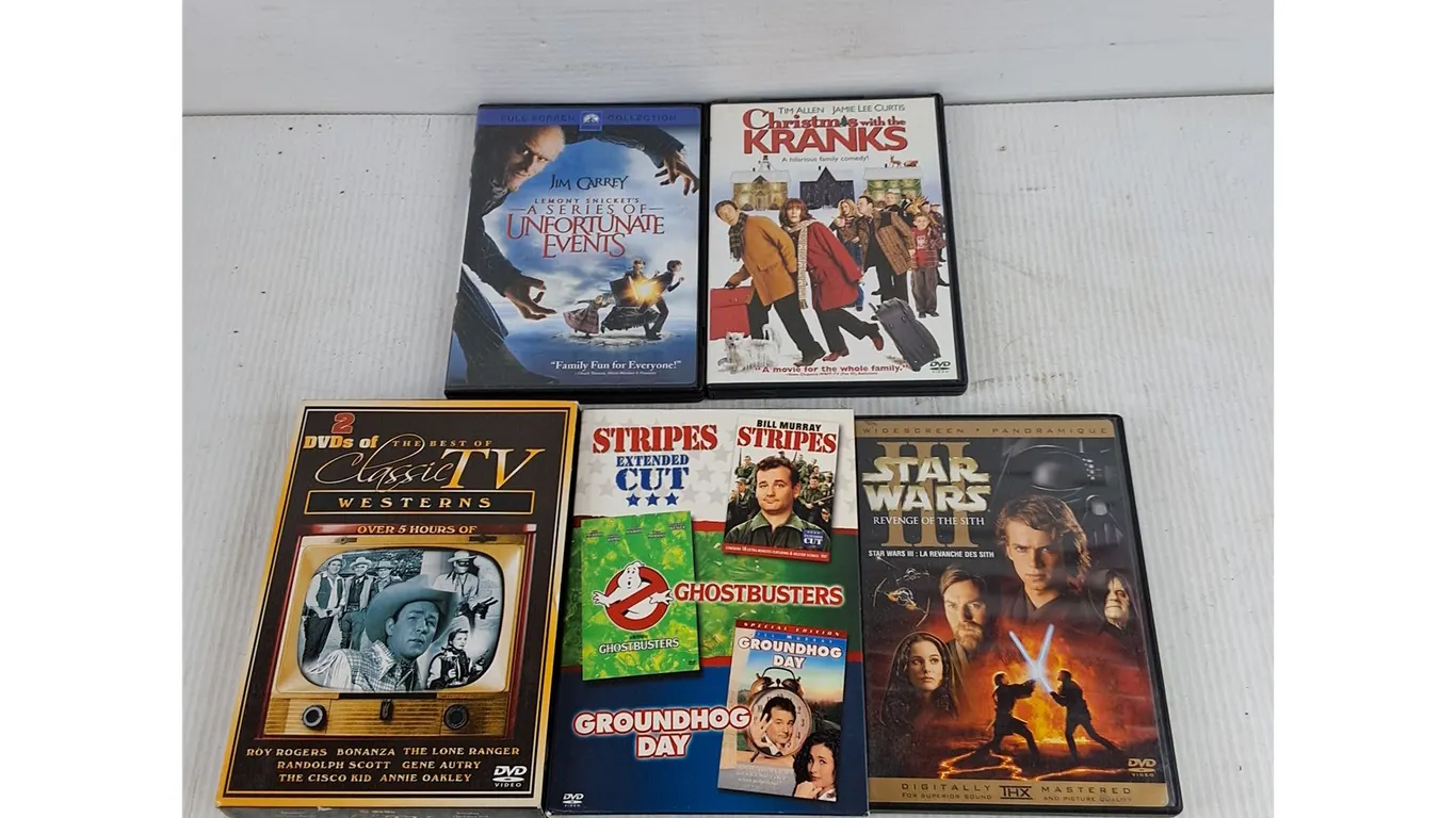 Assorted DVD Movies - Star Wars, Ghostbusters, Classic TV Western, Misc