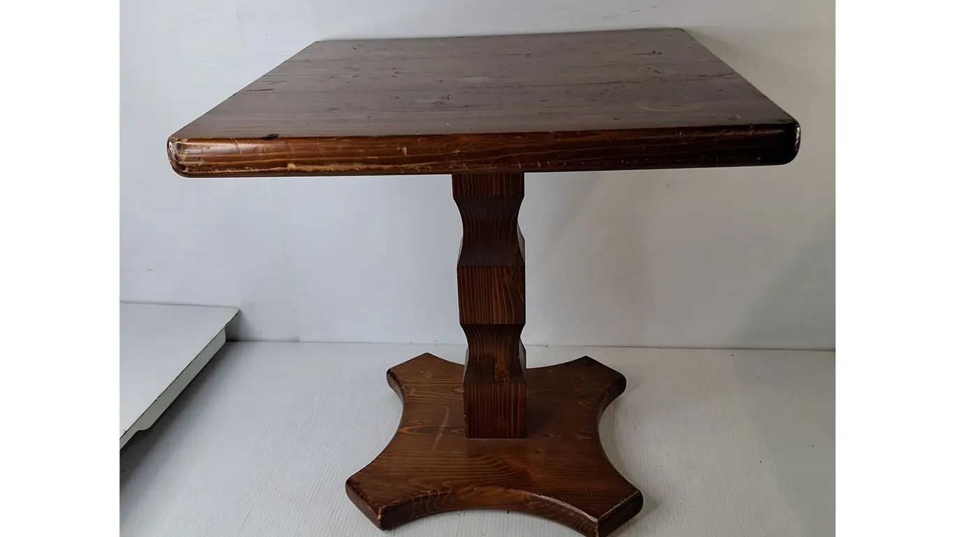 Wooden Side Table 19" x 18.75" x 18.5"- Can't Ship