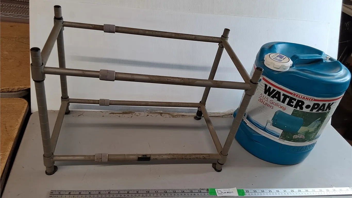 20L Water Jug & 2 Tier DIY Metal Shelf 21" x 11.25" x 15"- Can't Ship