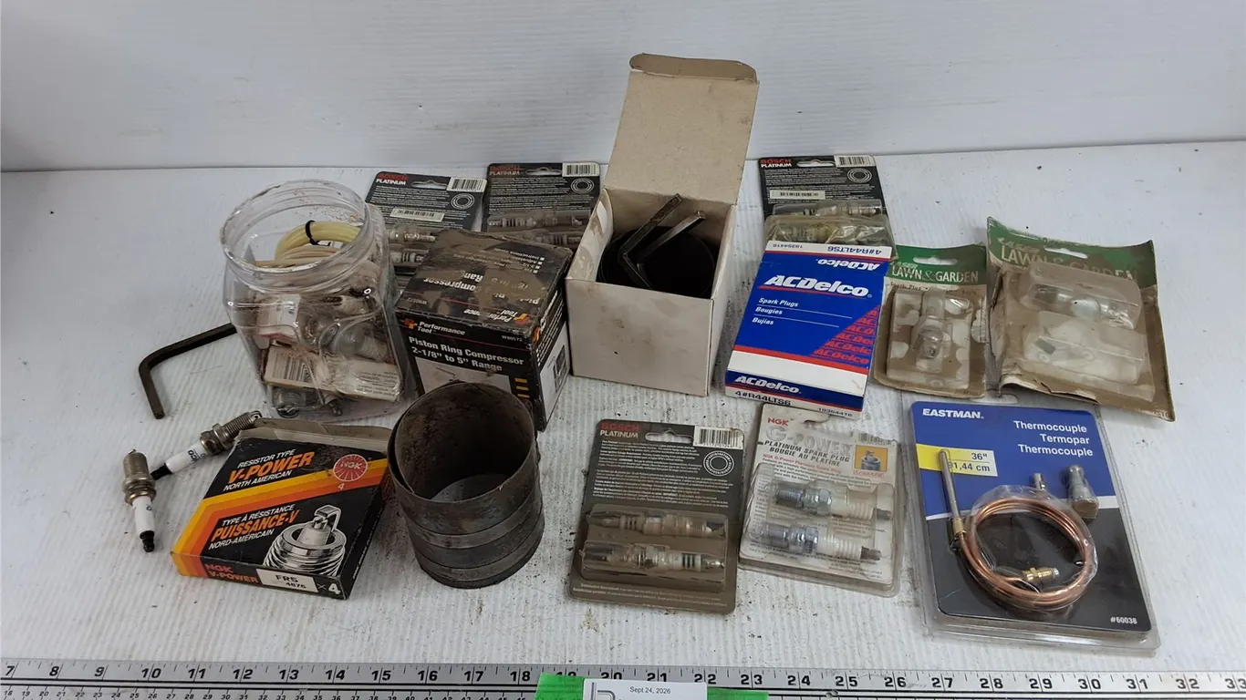 Piston Ring Compressor, Spark Plugs, Thermocouple, Misc