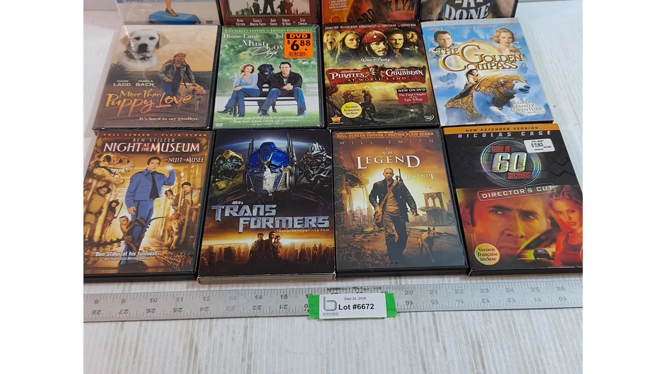 (12) Movie DVDs - Pirates Of The Carribean, I Am Legend, Transformers