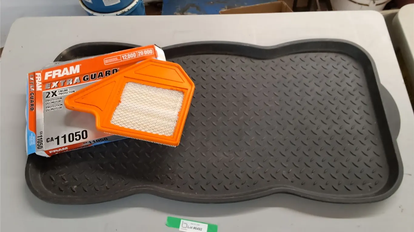 Molded Floor Mat 37" x 19", Fram CA11050 Engine Air Filter, Pickup Only