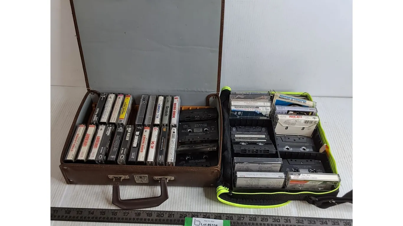(20+) Cassette Tapes - Mostly 90's Rock, Cassette Totes