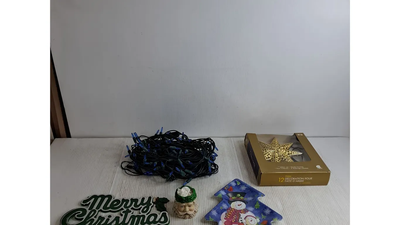 Outdoor Lights, Merry Christmas Sign, Holiday Snack Plate, Misc