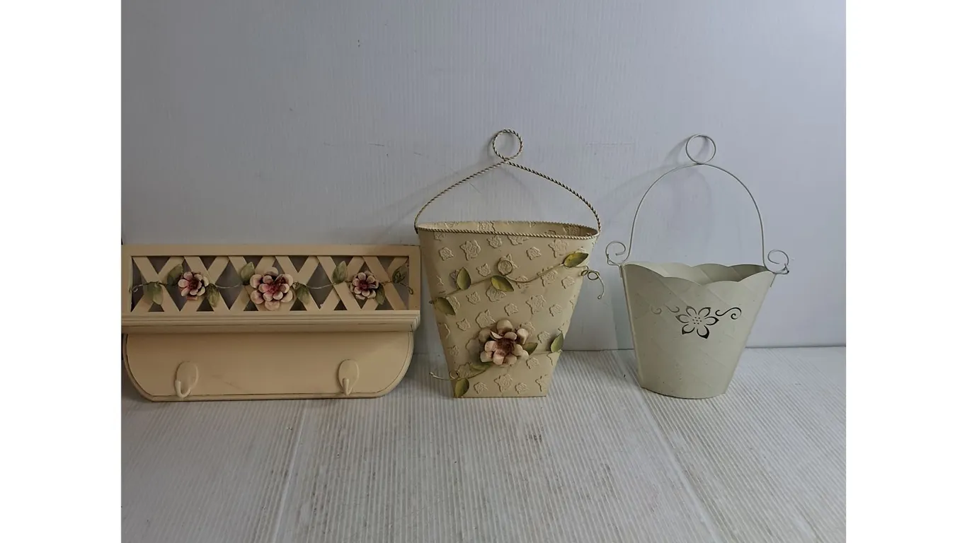 Decorative Coat Hook Shelf, Basket Decor