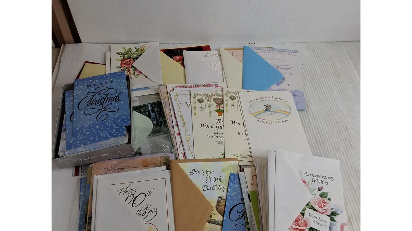 Various Greeting Cards; Birthday, Christmas, Misc