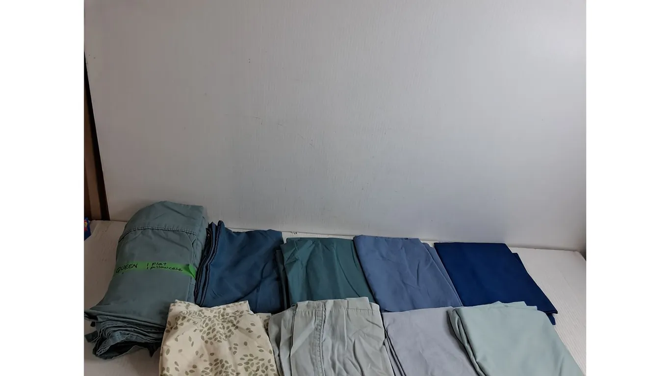Queen Flat Sheet and Various Pillow Cases