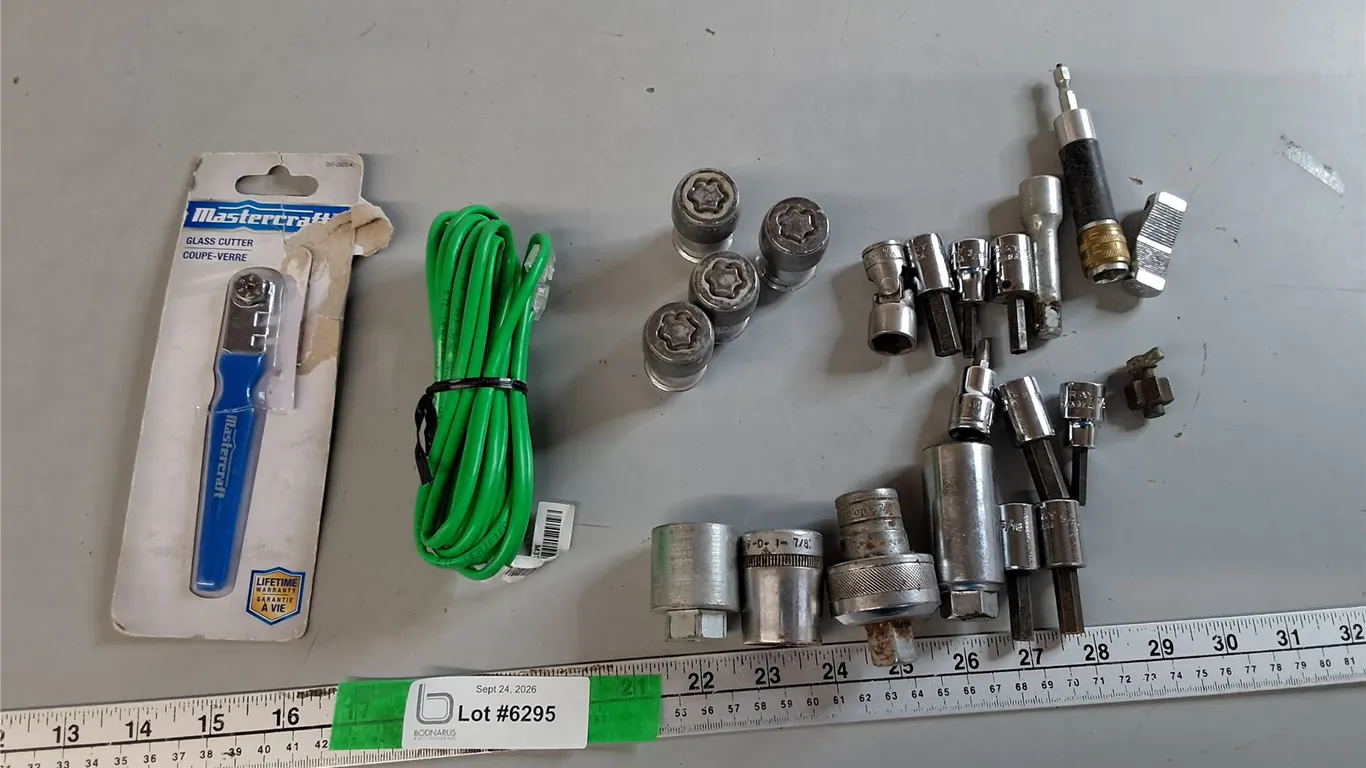 Glass Cutter, Data Cable, Sockets, Misc.