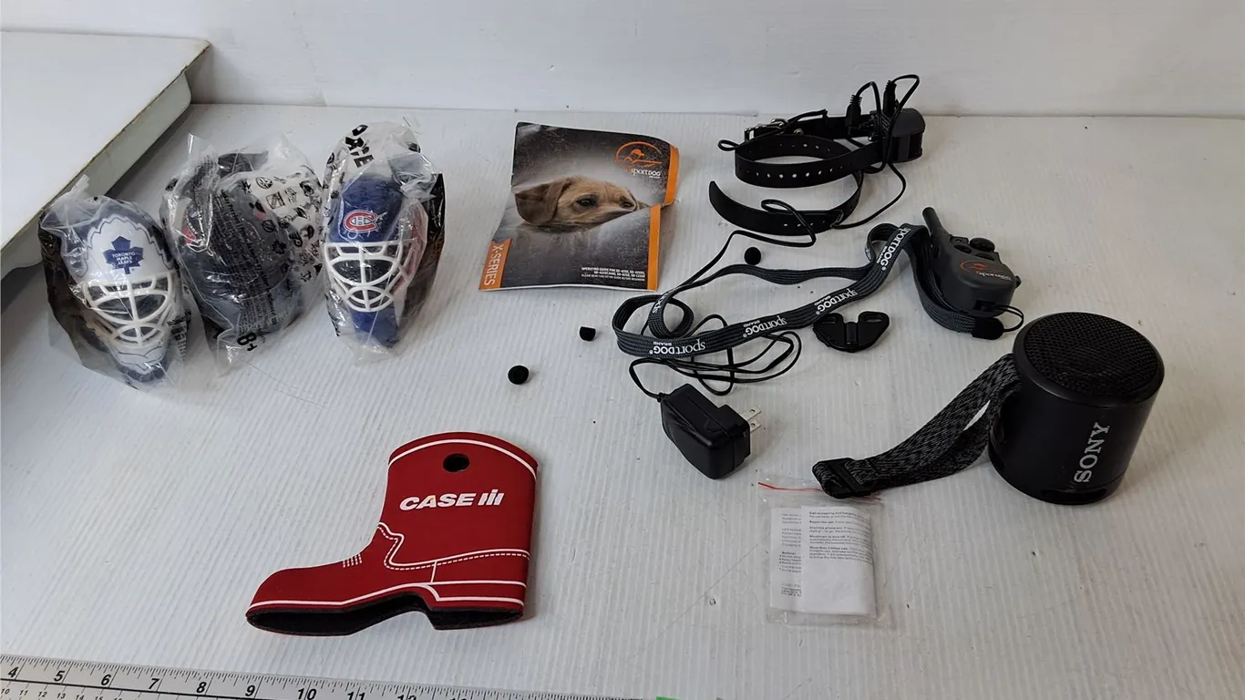 Sportdog Remote Training Collar, Mcdonald's NHL Helmets, Sony Bluetooth Speaker- All As Is