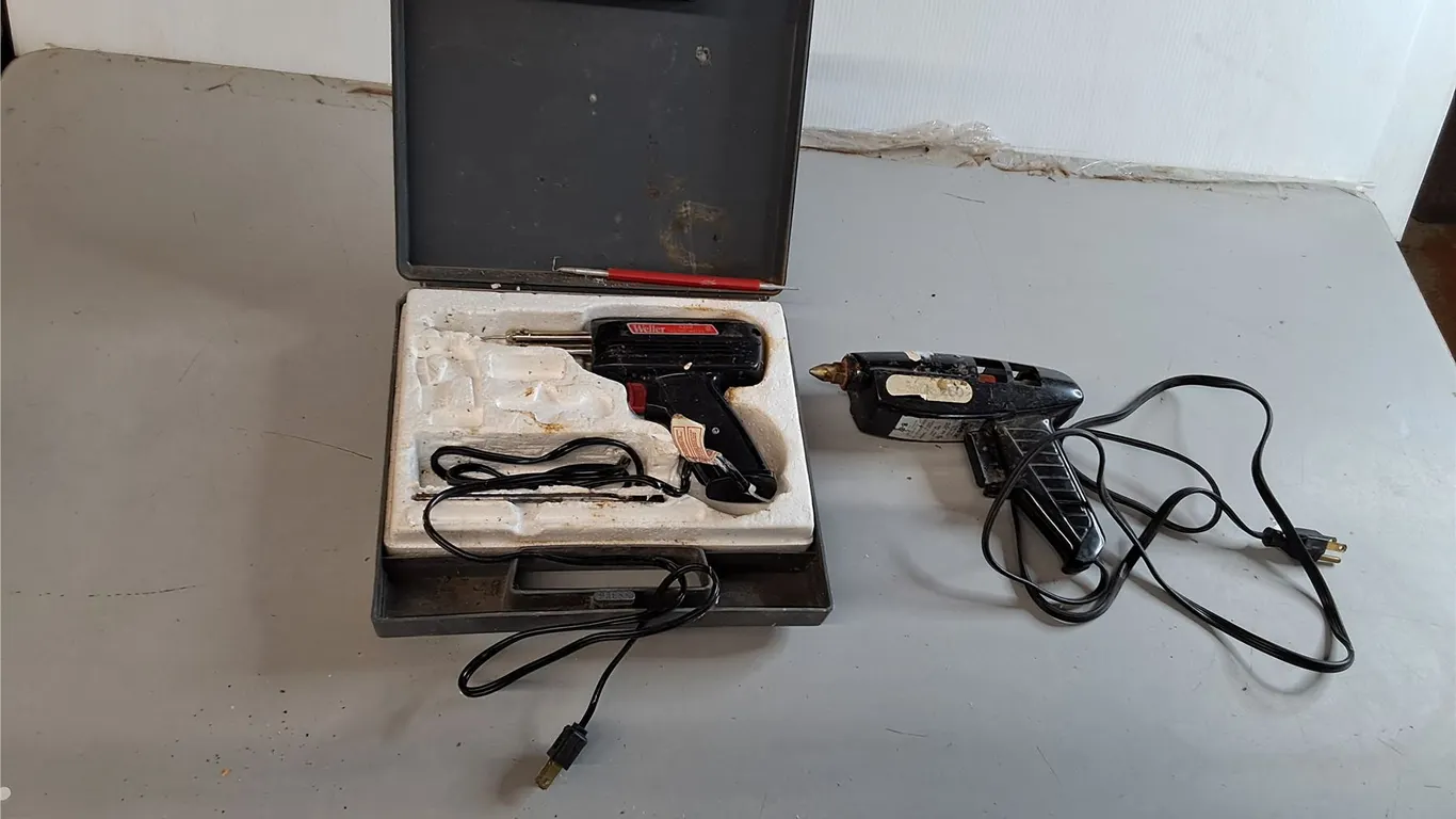 Hot Glue Gun & Soldering Gun- Both Power On