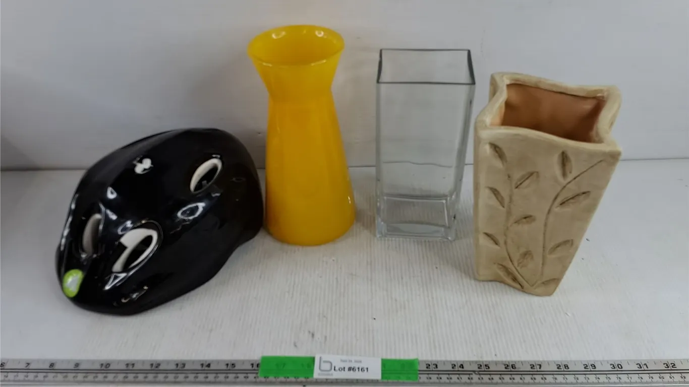 Glass & Ceramic Vases, Bicycle Helmet