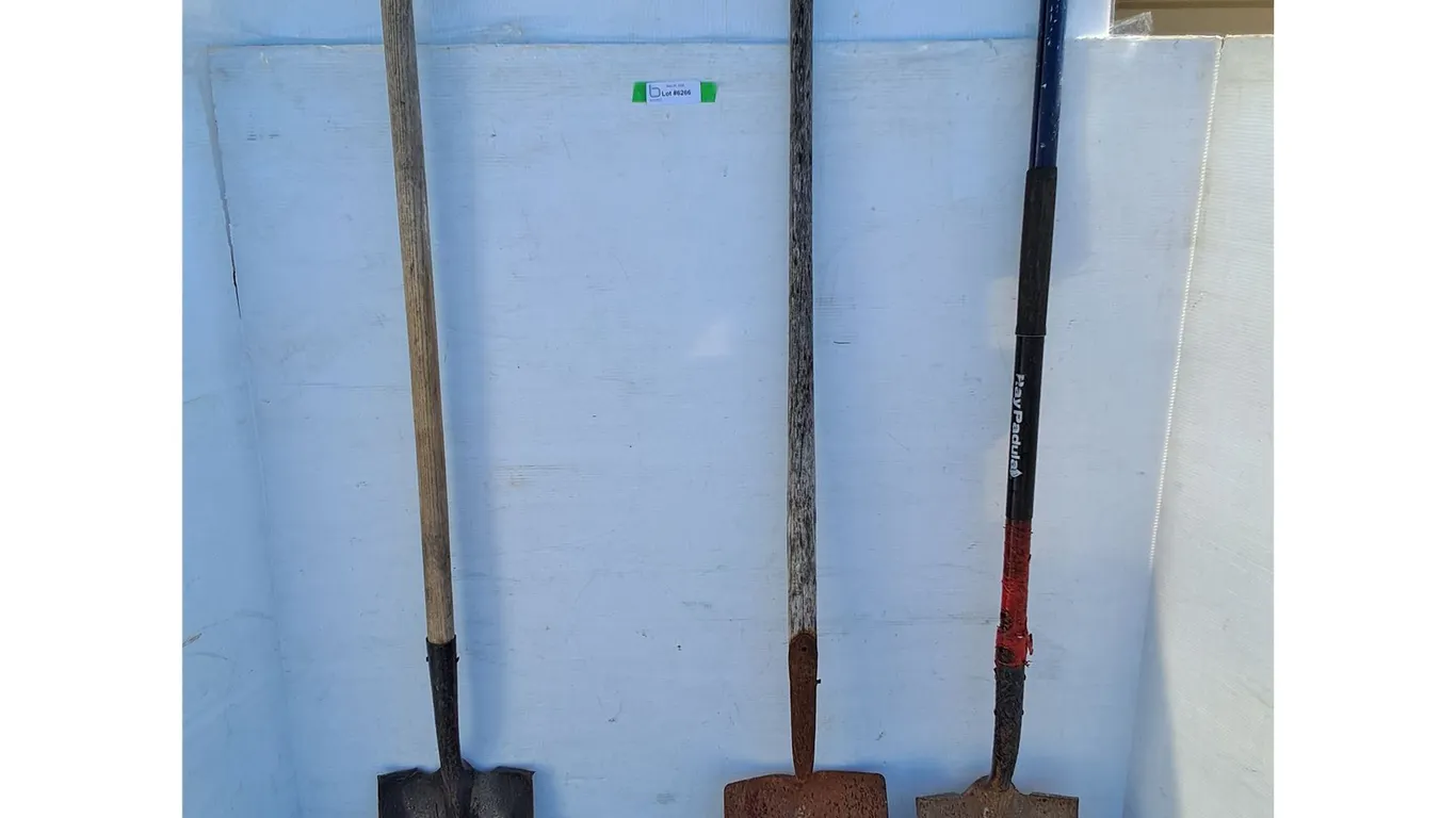 **(3) Wood & Metal Shovels up to 60"- Can't Ship