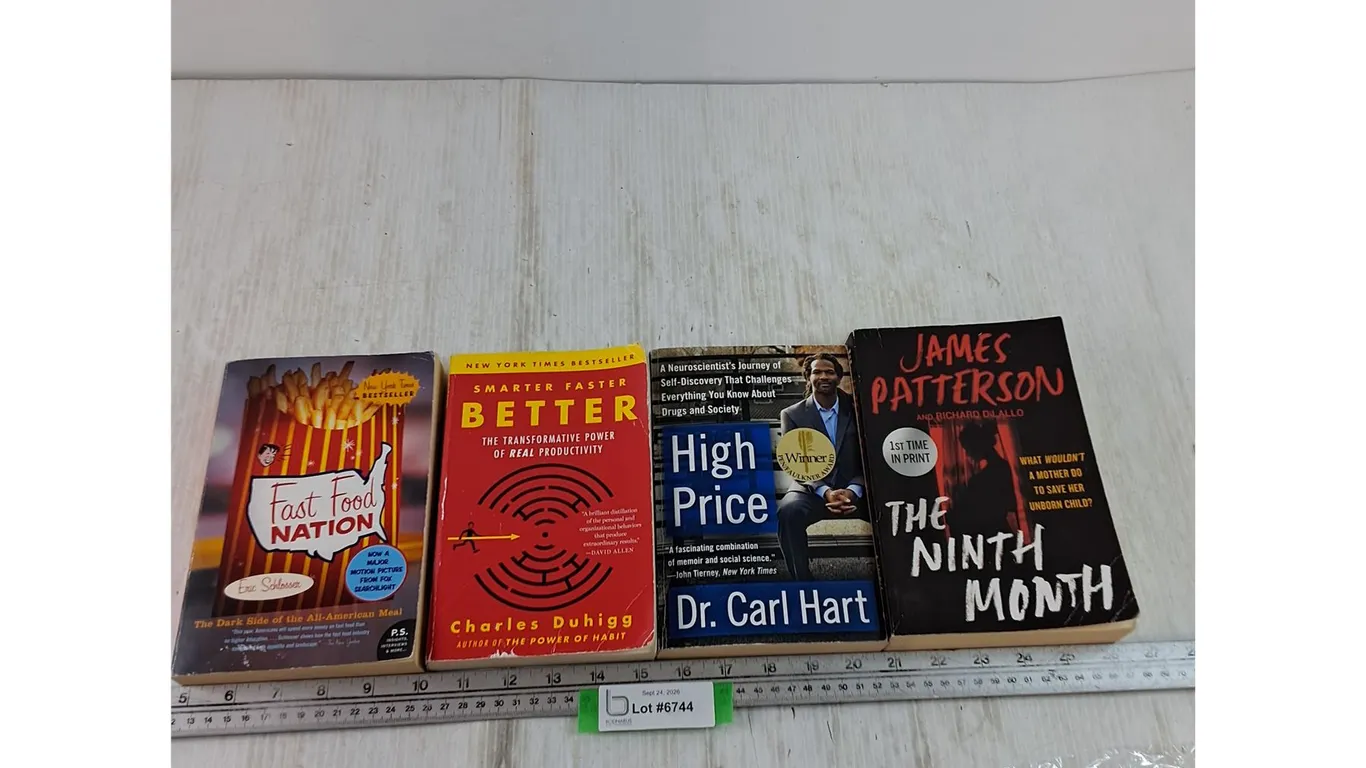 (4) Books, Fast Food Nation, Ninth Month, High Price, Smarter Faster Better