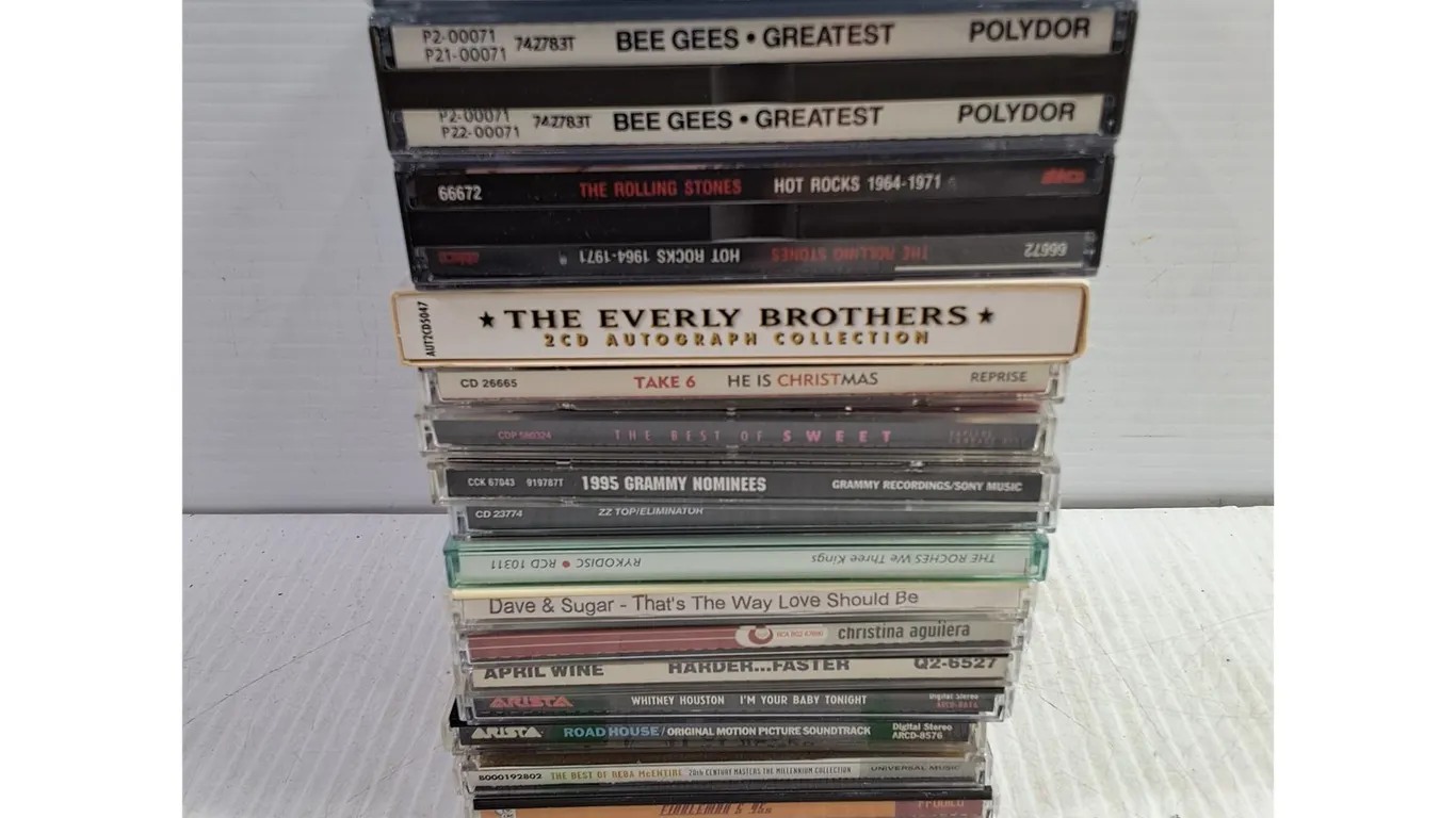 (17) Assorted Music CD's-Bee Gees,Rolling Stones,April Wineand more