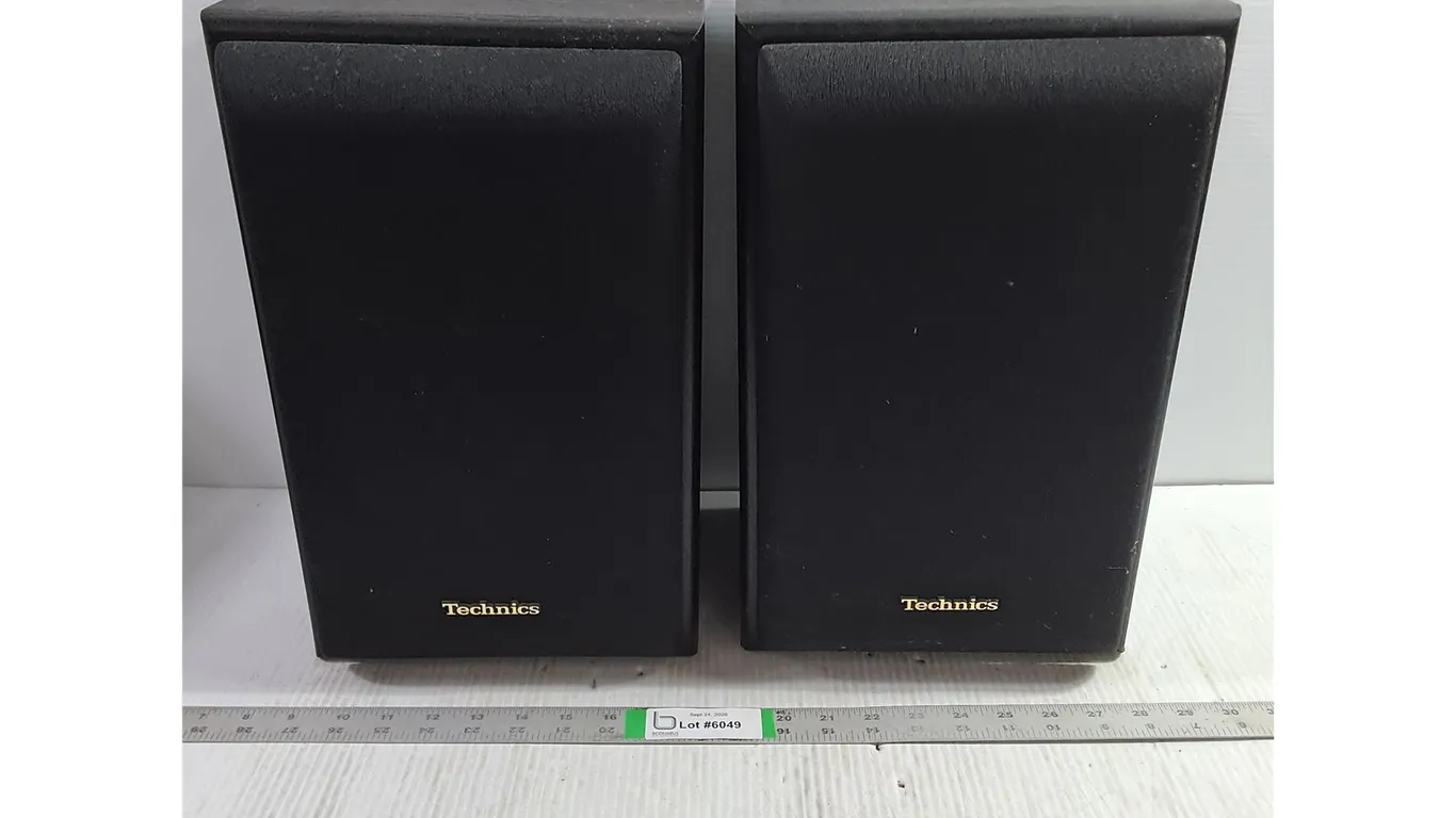 Pair of Technics Bookshelf Speakers-9"x15"-untested-as is