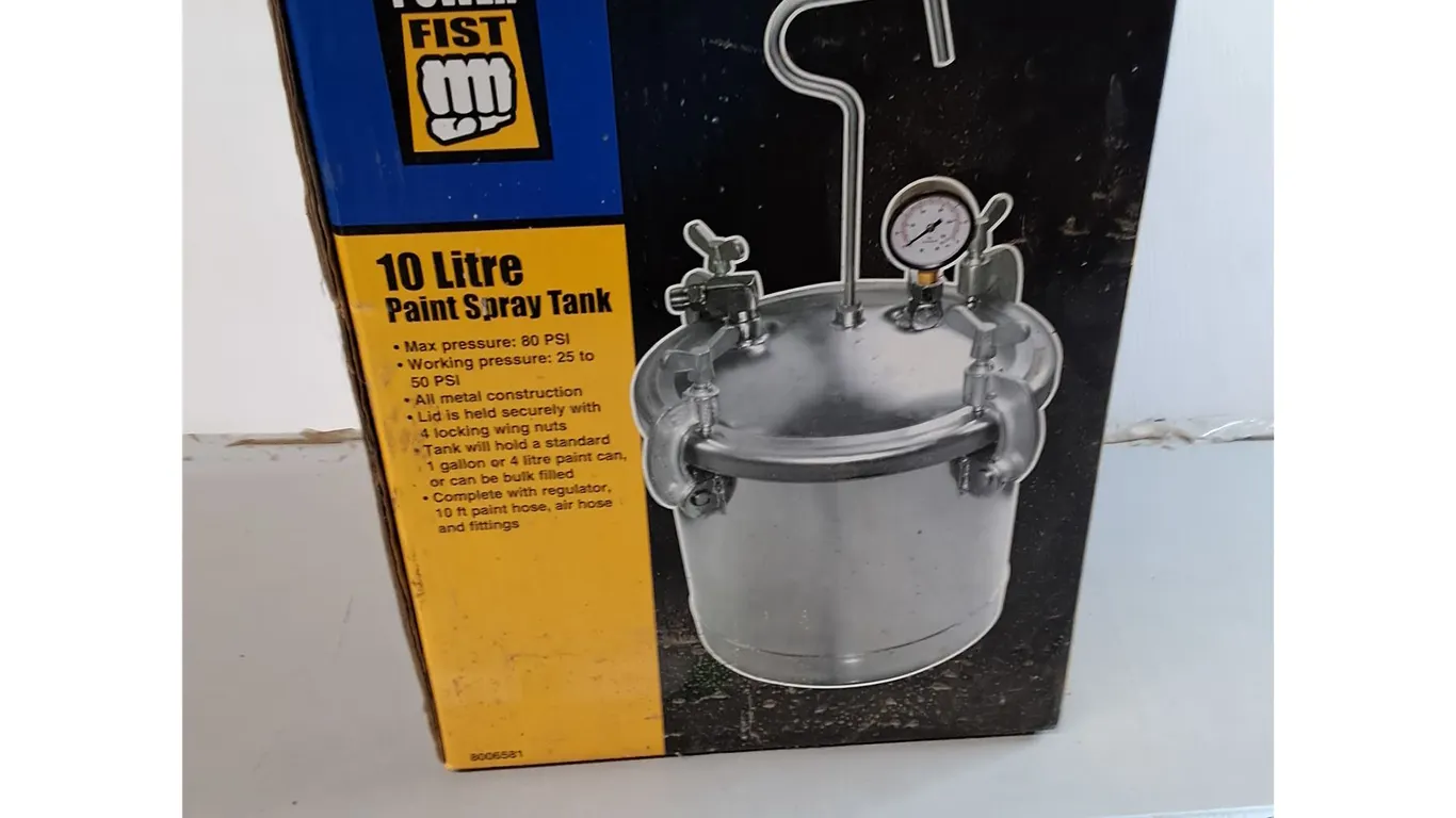 Power Fist 10L Paint Spray Tank- Appears NIB, Can't Ship