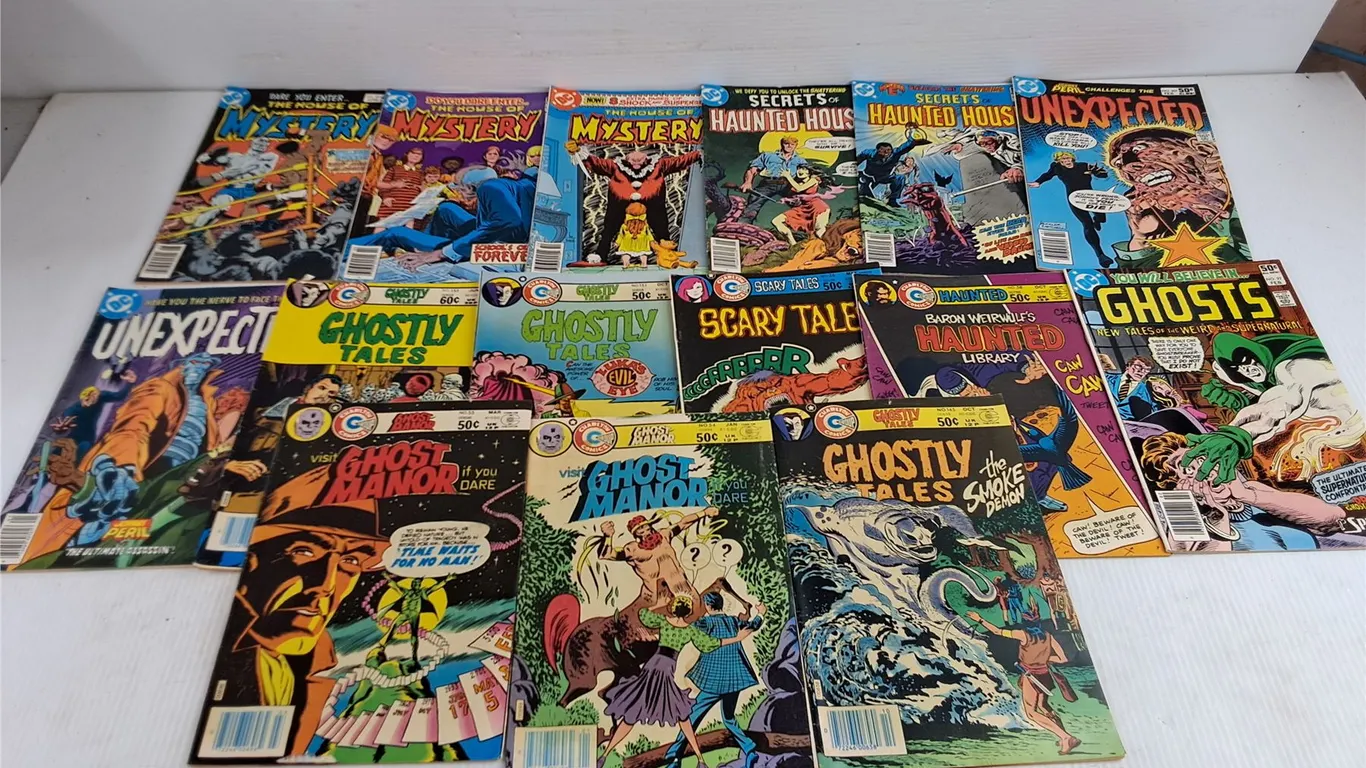 Assorted Vintage DC & Charlton Comics - Ghostly Tales, Haunted House, Unexpected