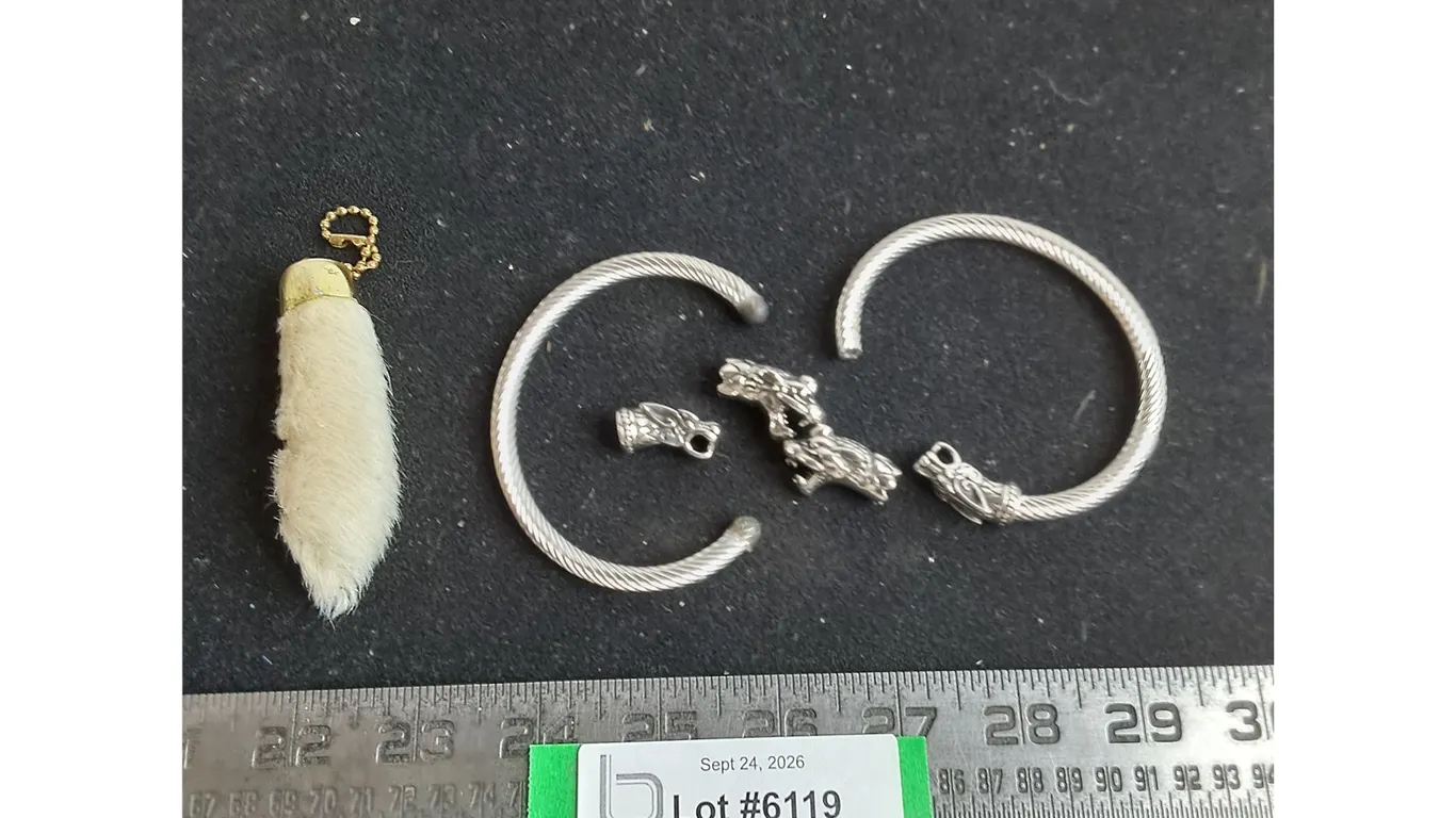 (2) Dragon Bracelets, Rabbit's Foot Keychain