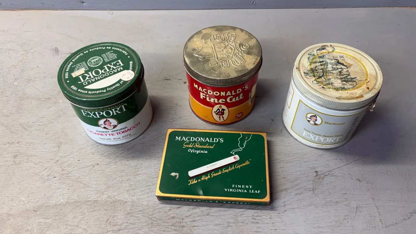 (4) Assorted Vintage Macdonald's Tins
