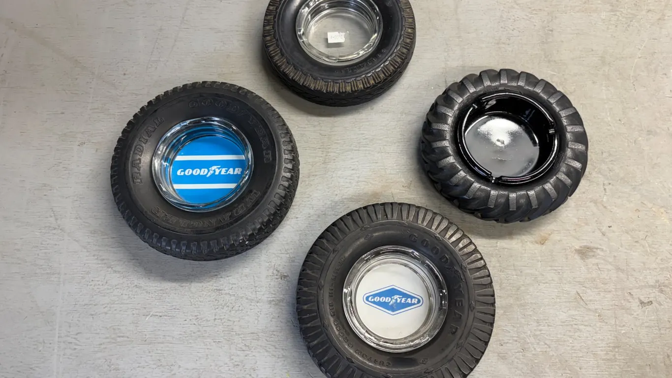 (4) Vintage Goodyear Tire Ashtrays