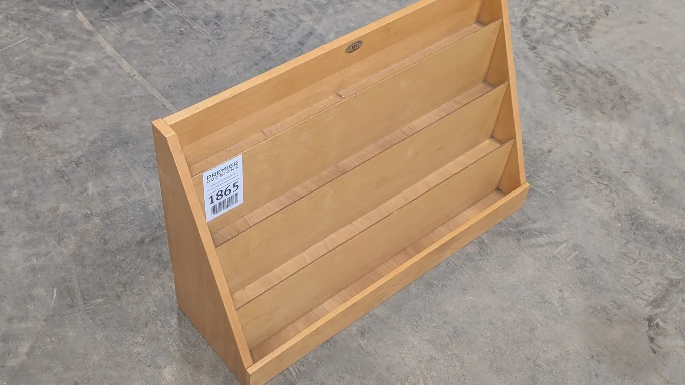 Wooden Magazine Display Shelf
