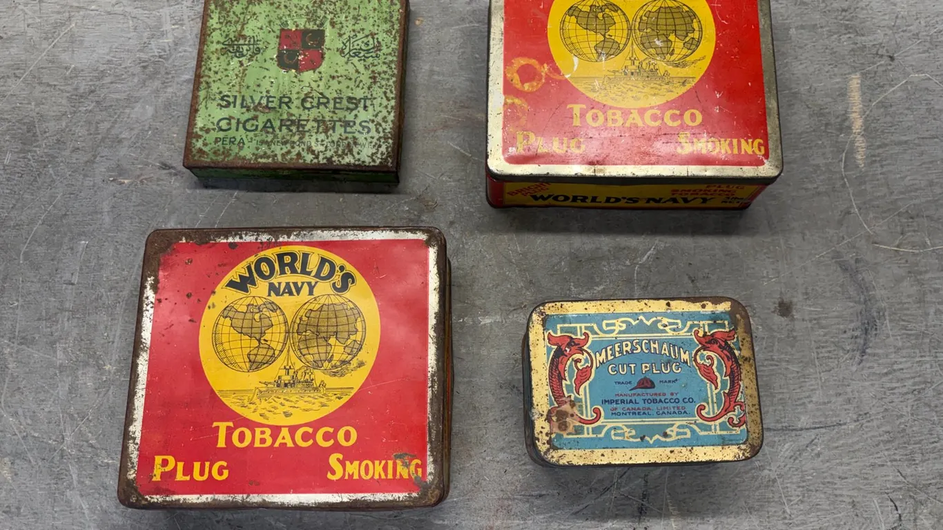 (4) Antique Tobacco Tins