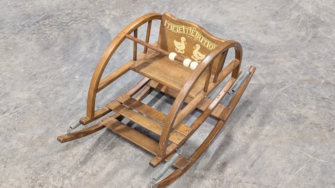 Antique "Teetertot" Childs Rocking Chair