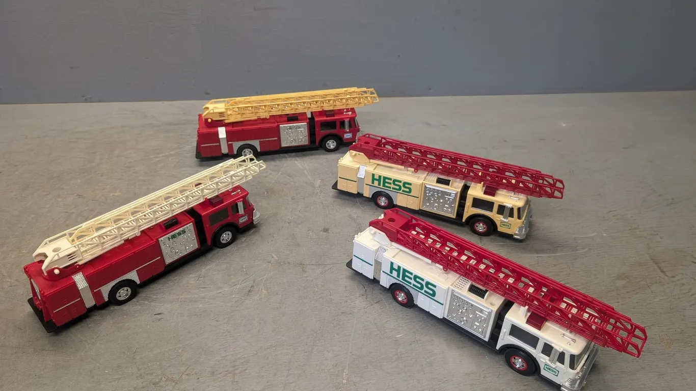 (4) Collectible Hess Ladder Trucks