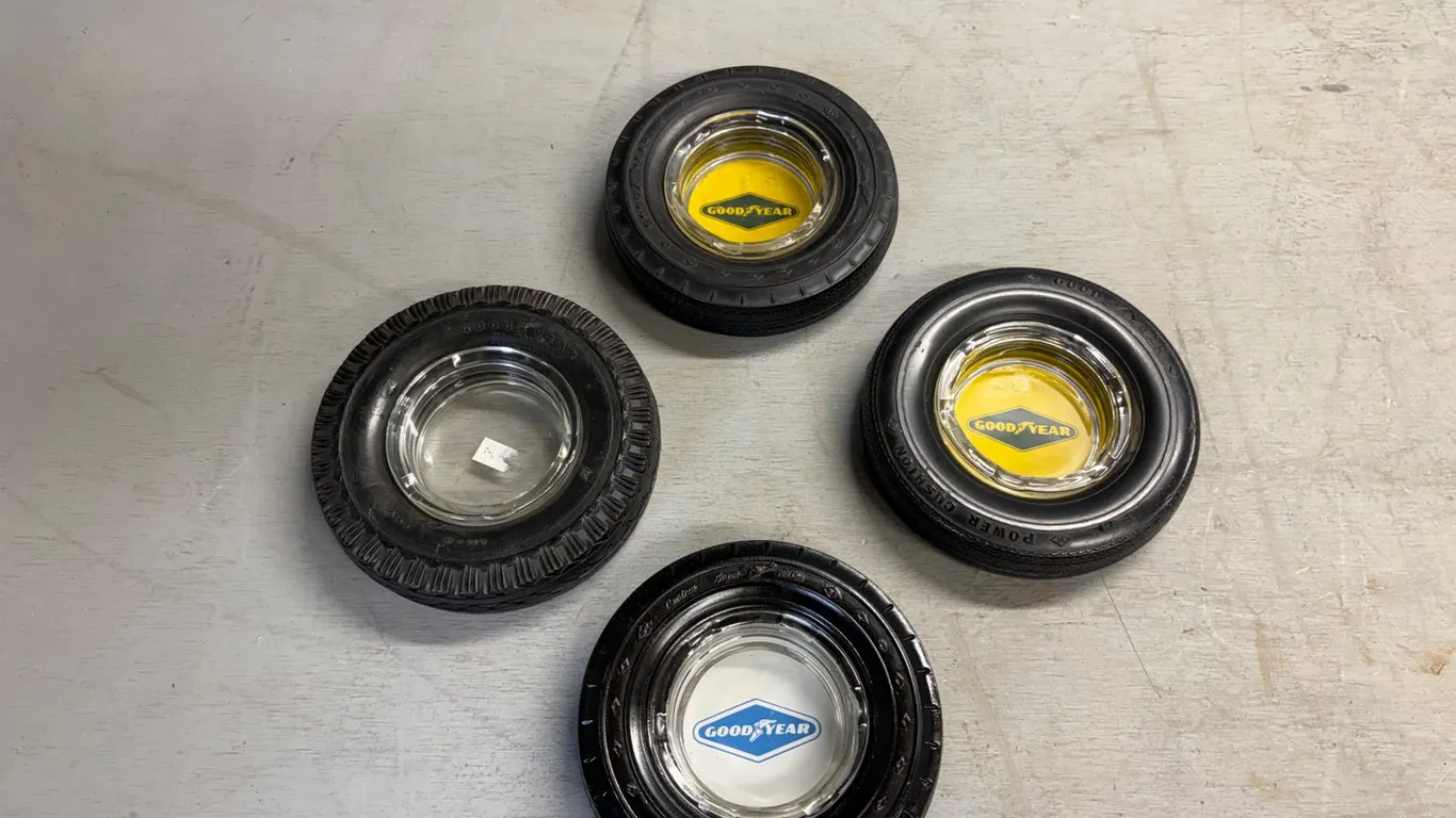 (4) Vintage Goodyear Tire Ashtrays