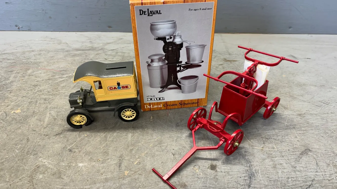 (3) Cream Separator, Cast Case Truck, Piggy Bank and Pumps