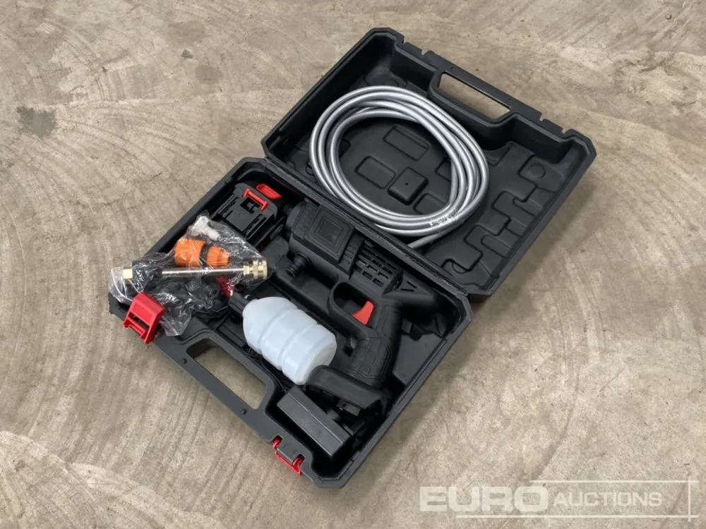 Unused Battery Powered Cleaning Gun, Battery, Charger & Accessories