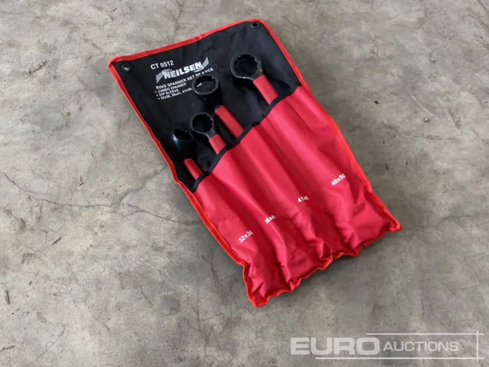 Unused Neilsen 4 Pc Ring Spanner Set