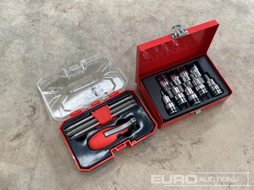 Unused Neilson 1/2" Drive Bit Set, Powerfix Screwdriver Set (2 of)