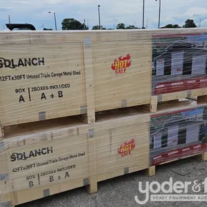 Unused SDLANCH 42' X 30' Unused Triple Metal Shed 