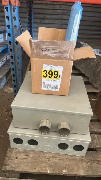 OFFSITE - 2 steel relay panels, has monitor, gas sensor transmitter and RV water filter.