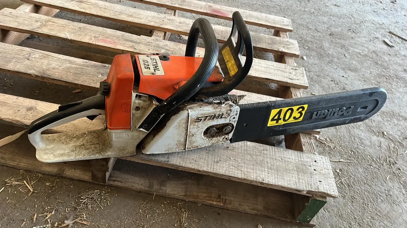 OFFSITE - Stihl 026 Chain saw with 20” bar, runs but needs carb work.