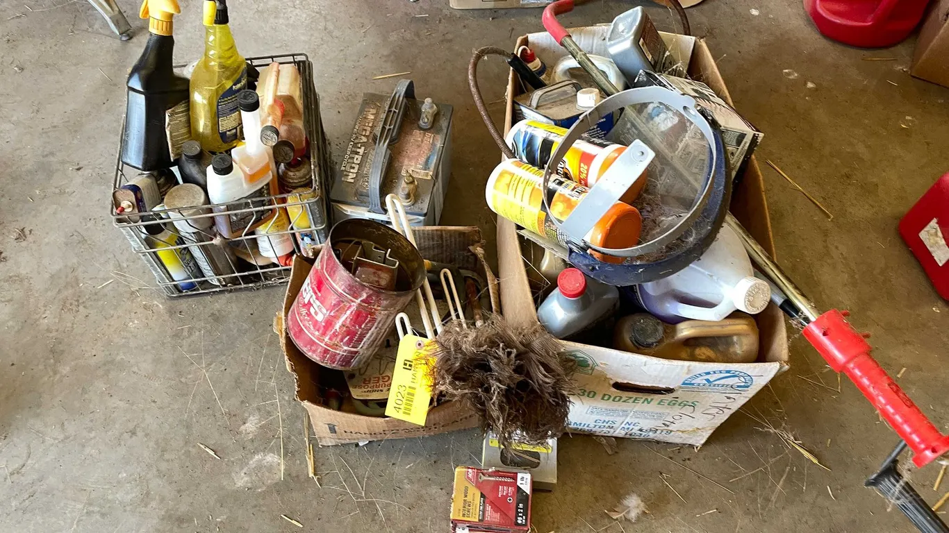 Box of Misc. Fluids