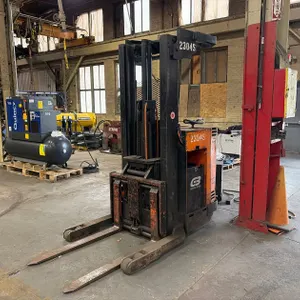 Raymond Stand-Up Reach Forklift with Extreme Power Battery Charger