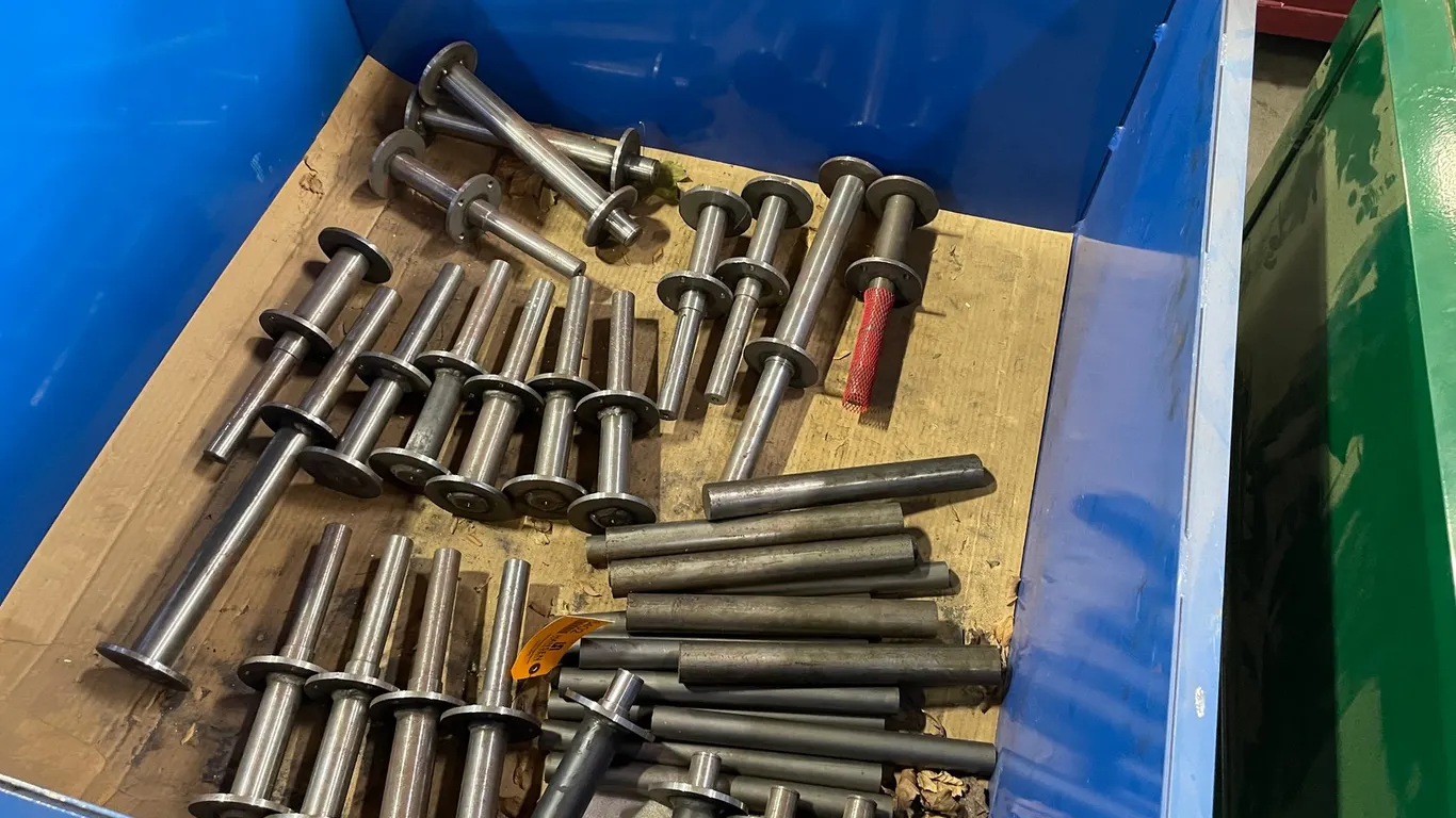 Bin of Rollers and Tube Stock