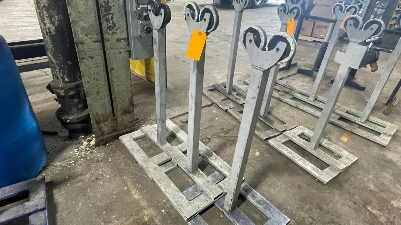 (3) Heavy Duty Pipe Roller Stands
