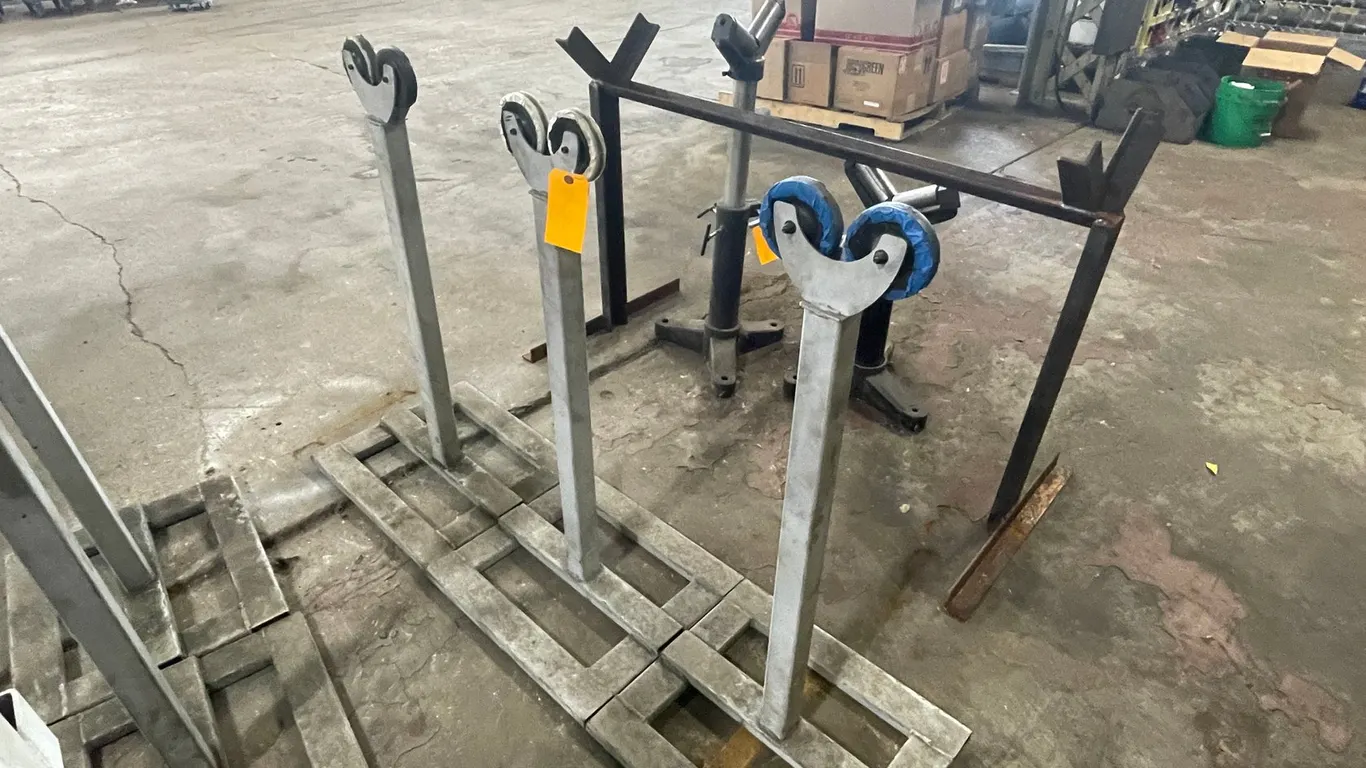 (3) Heavy Duty Pipe Roller Stands