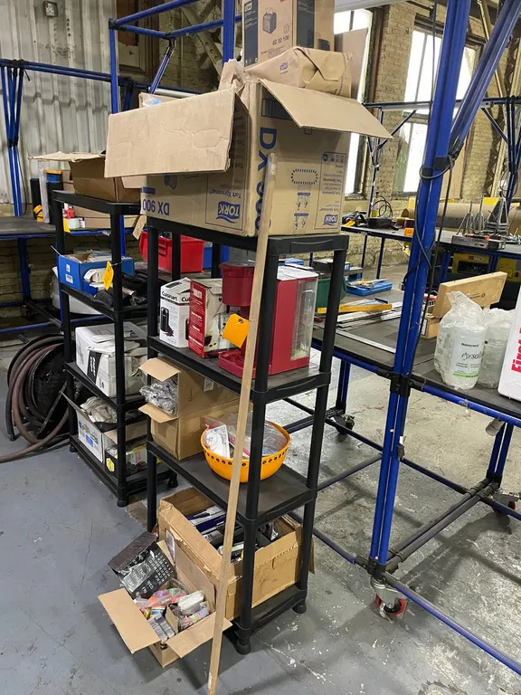 Poly Shelf with Office Supplies