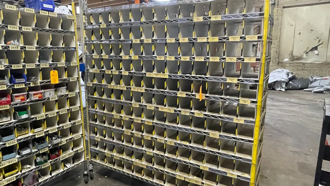 Hardware Organizer Cart With Hardware