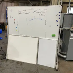 Rolling White Board, White Boards, and Adjustable Height Stool